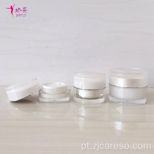 Pote de creme facial cosmético com tampa de diamante